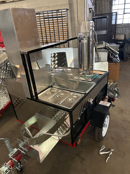 Churro trailer with sink & deep fryer