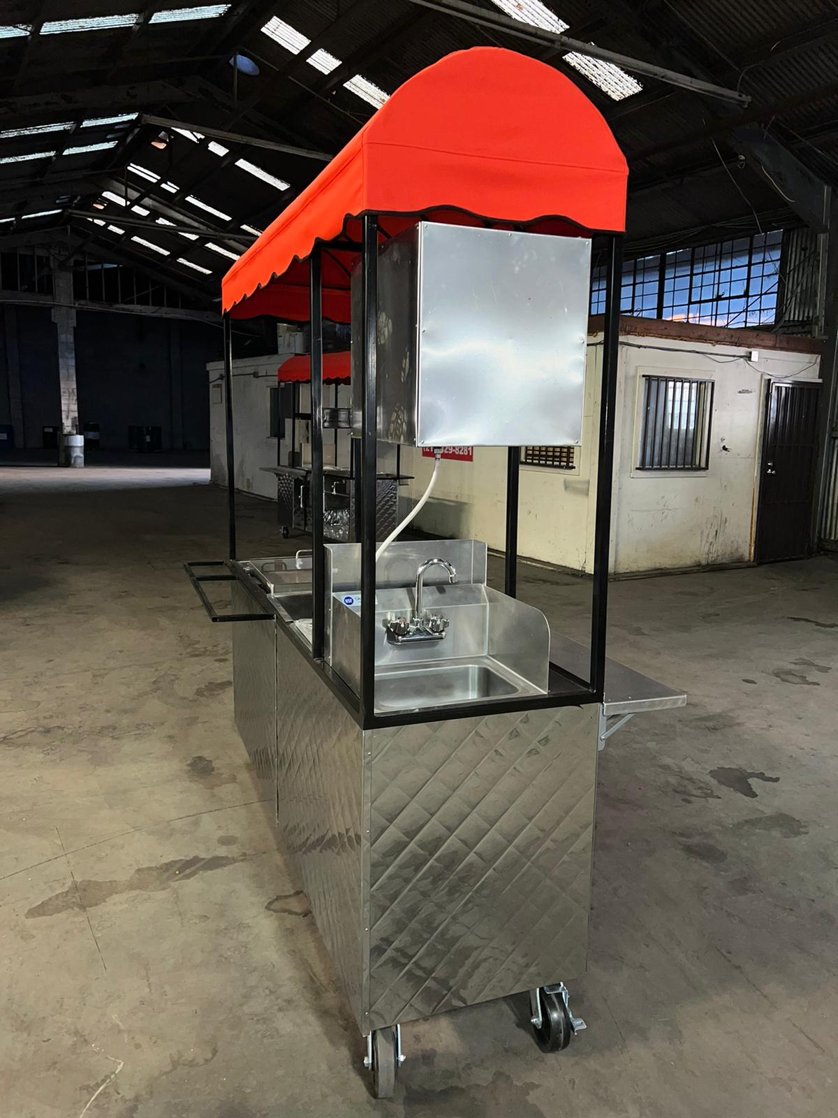 Hot Dog Elote Multi-use catering cart deep fryer and baskets