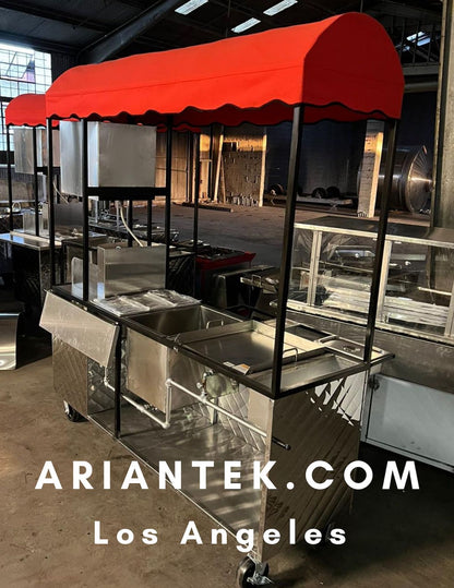 Hot Dog Elote Multi-use catering cart deep fryer and baskets