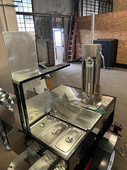 Churro trailer with sink & deep fryer