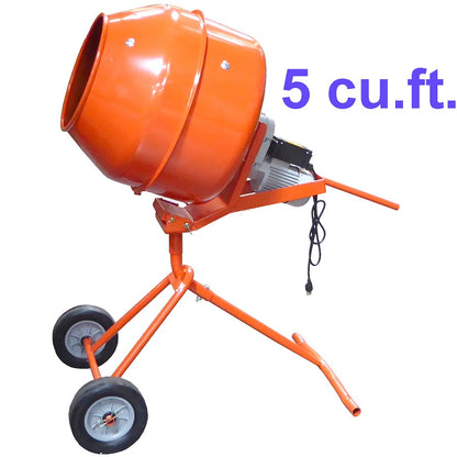 Metal drum cement mixer electric 5 CuFt.