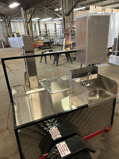Churro trailer with sink & deep fryer