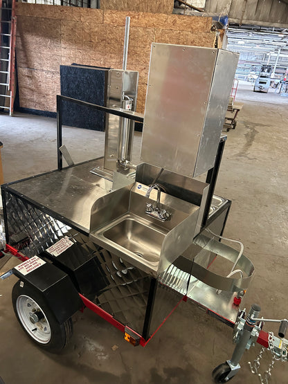 Churro trailer with sink & deep fryer