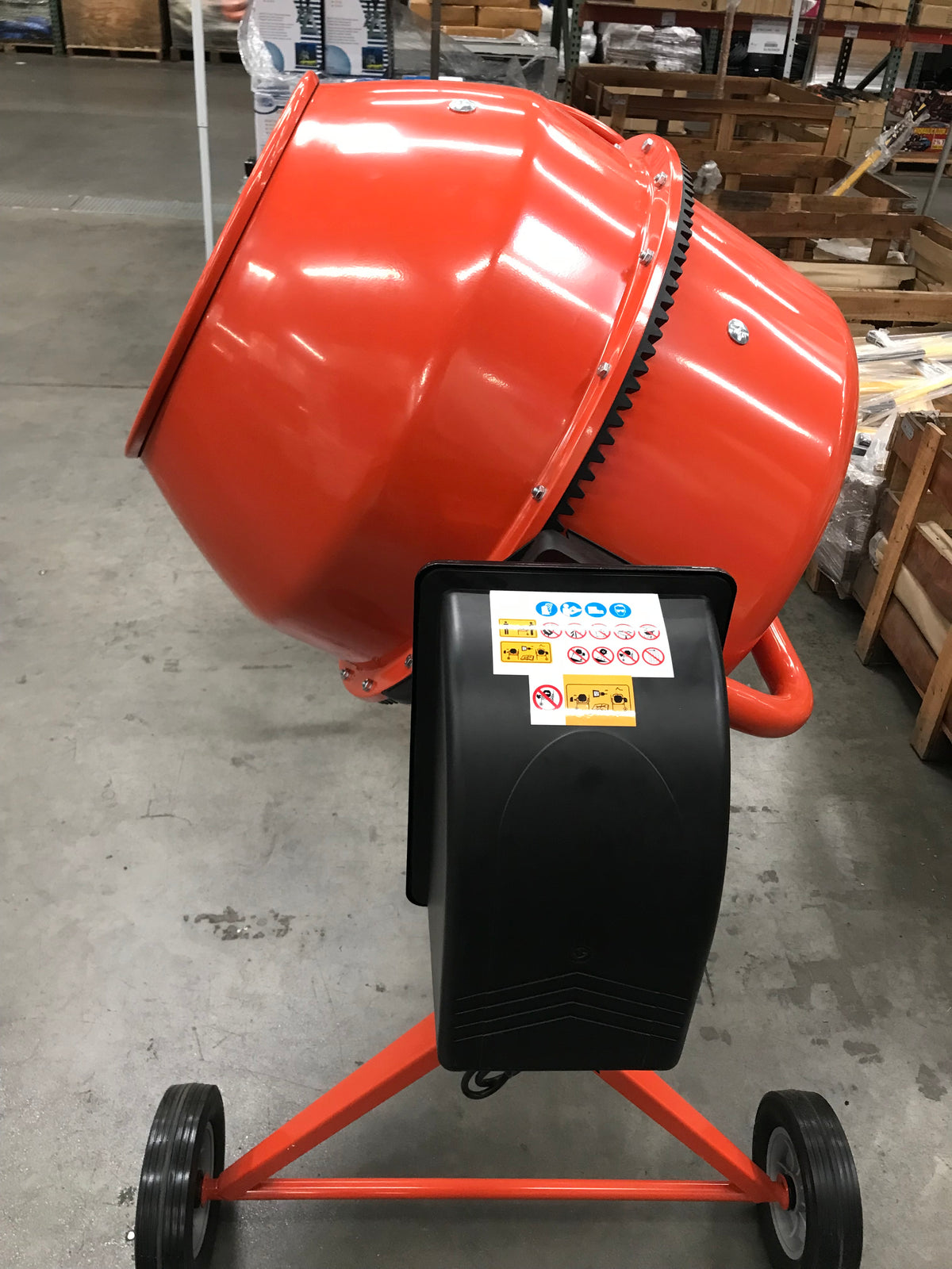 Electric Cement mixer 8.83 CuFt Capacity Steel Drum