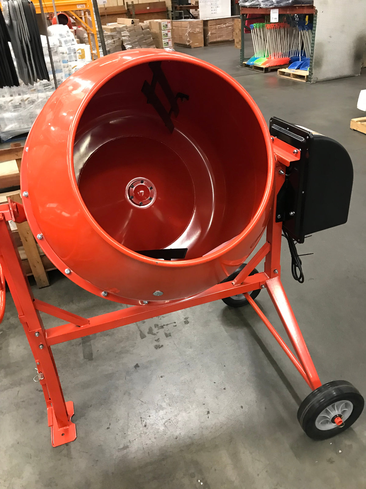 Electric Cement mixer 8.83 CuFt Capacity Steel Drum