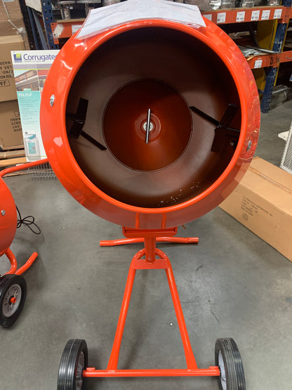 Metal drum cement mixer electric 5 CuFt.