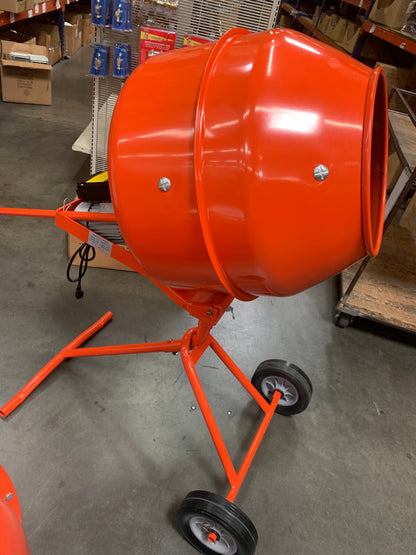 Metal drum cement mixer electric 5 CuFt.