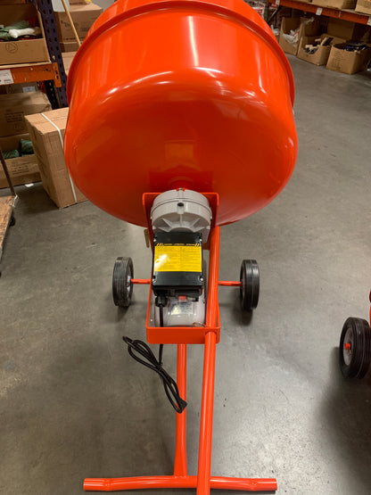 Metal drum cement mixer electric 5 CuFt.