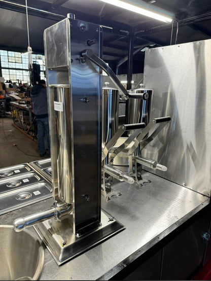 Multifunctional cooking trailer with roof and side metal covers