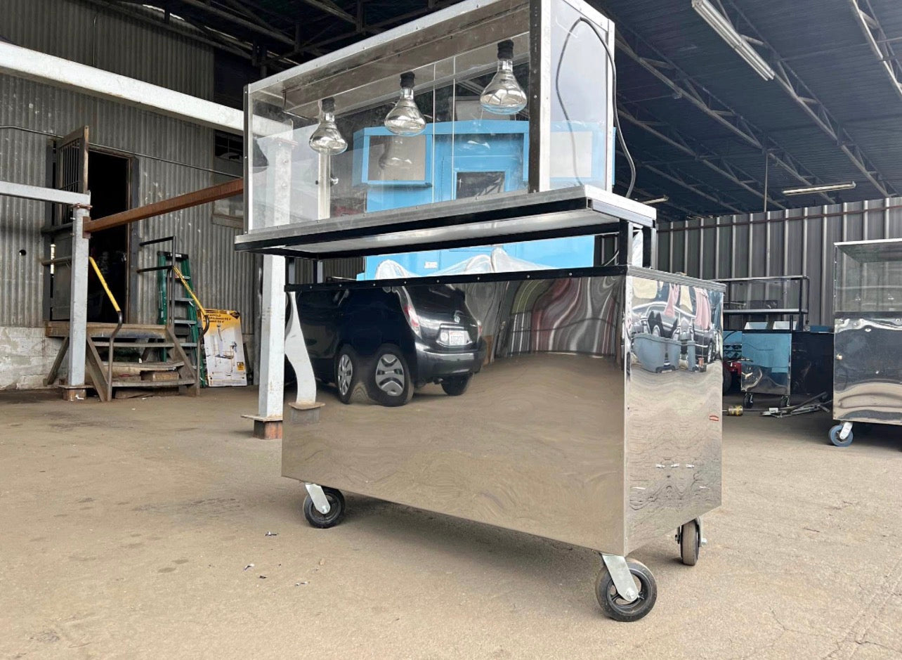Chicken Deep Frying Cart with Food Display