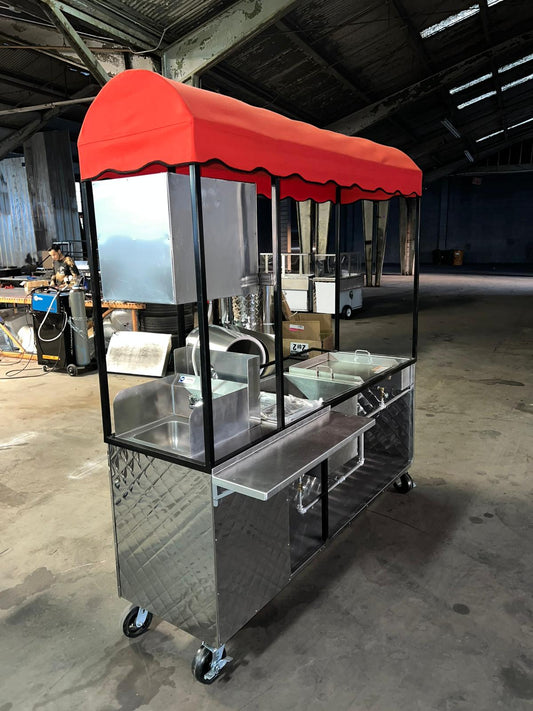 Hot Dog Elote Multi-use catering cart deep fryer and baskets