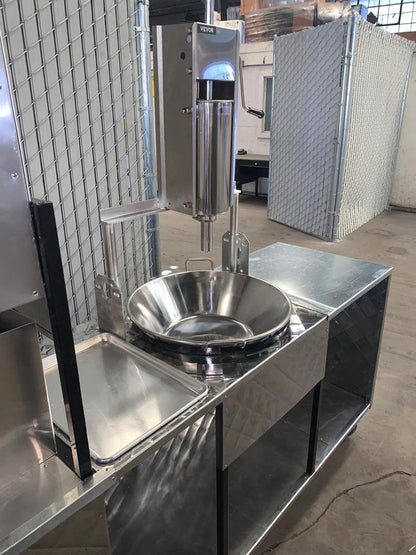 Churro cart with sink & Comal