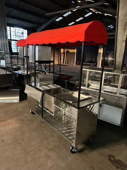 Hot Dog Elote Multi-use catering cart deep fryer and baskets